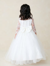 Gemma Lace Communion Dress with Elegant Pearl Waistline
